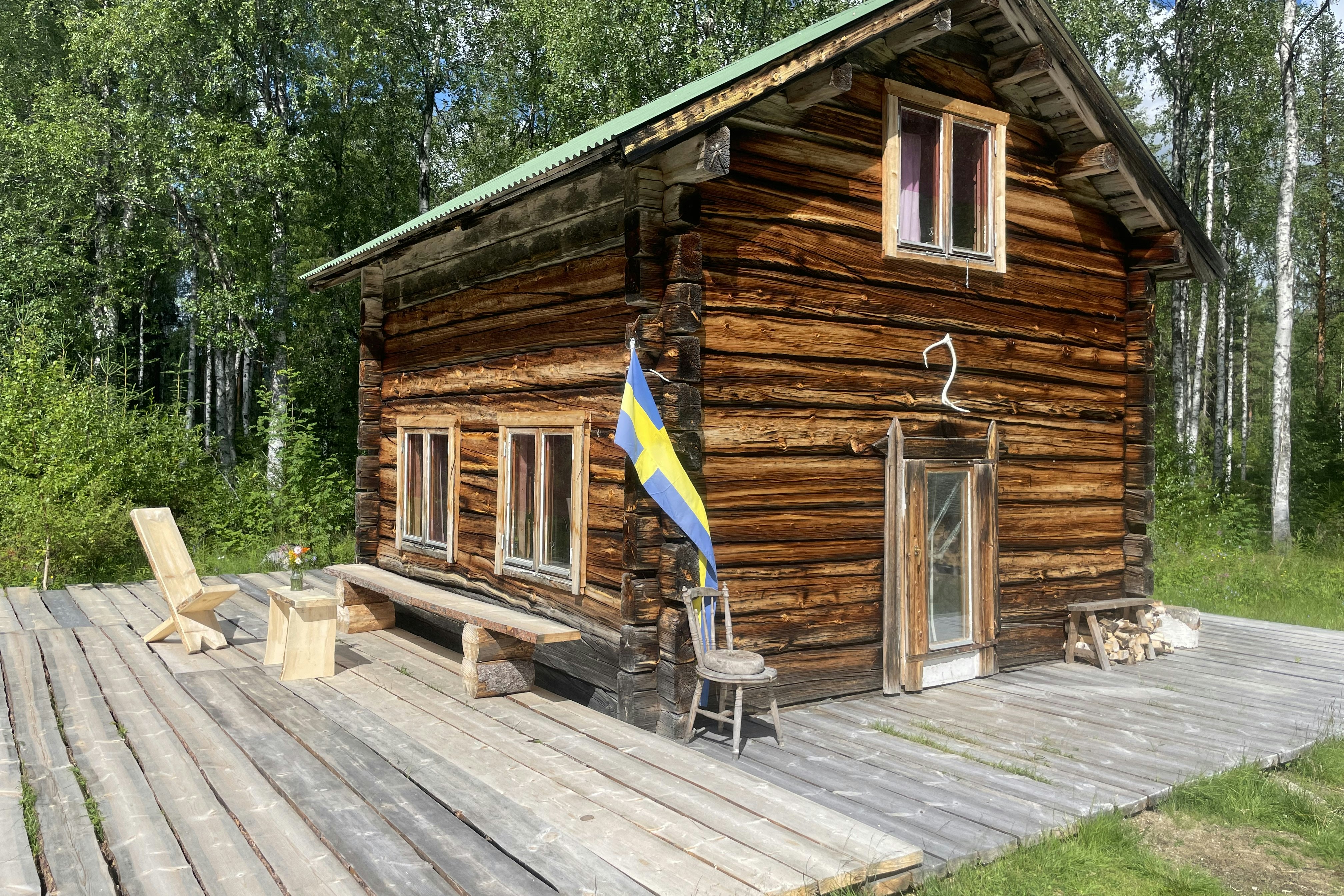 Lapland Adventures  - Mobilheim mit Terrasse auf dem Campingplatz