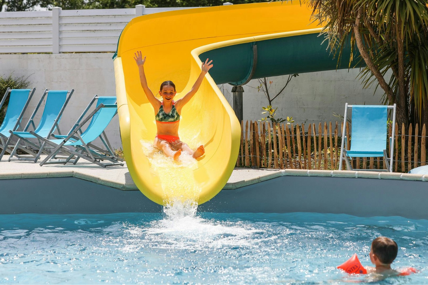 Le Parc de la Grève  - Rutschen im Wasserpark des Campingplatzes