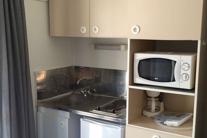 Le Village des Sources - Kochnische in einem Mobilheim