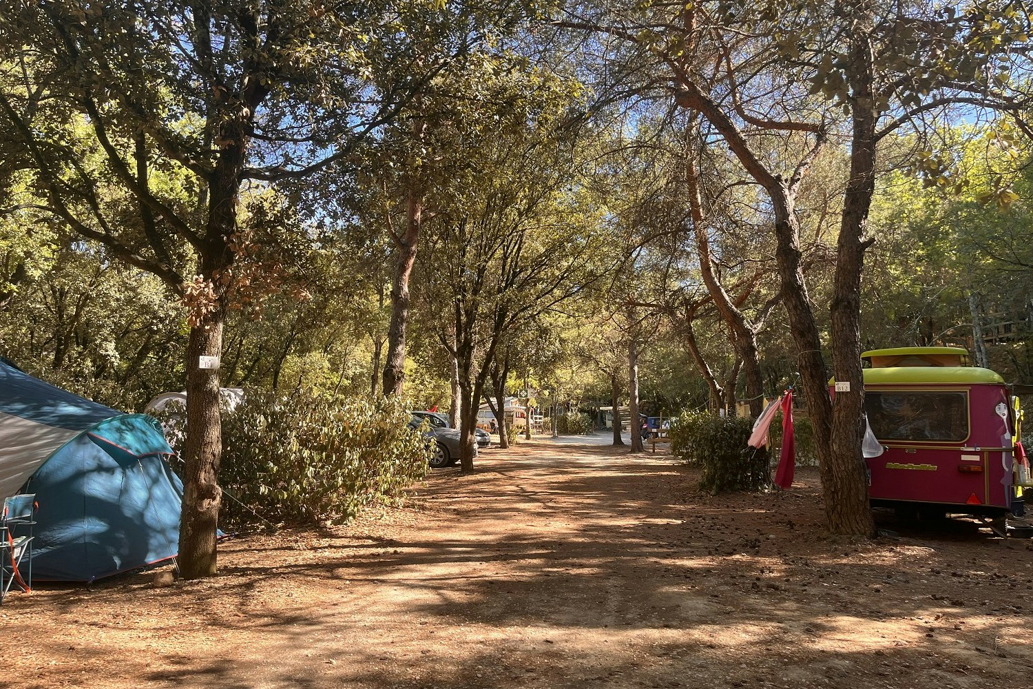 Les Bords de Cèze - Standplätze auf dem Campingplatz