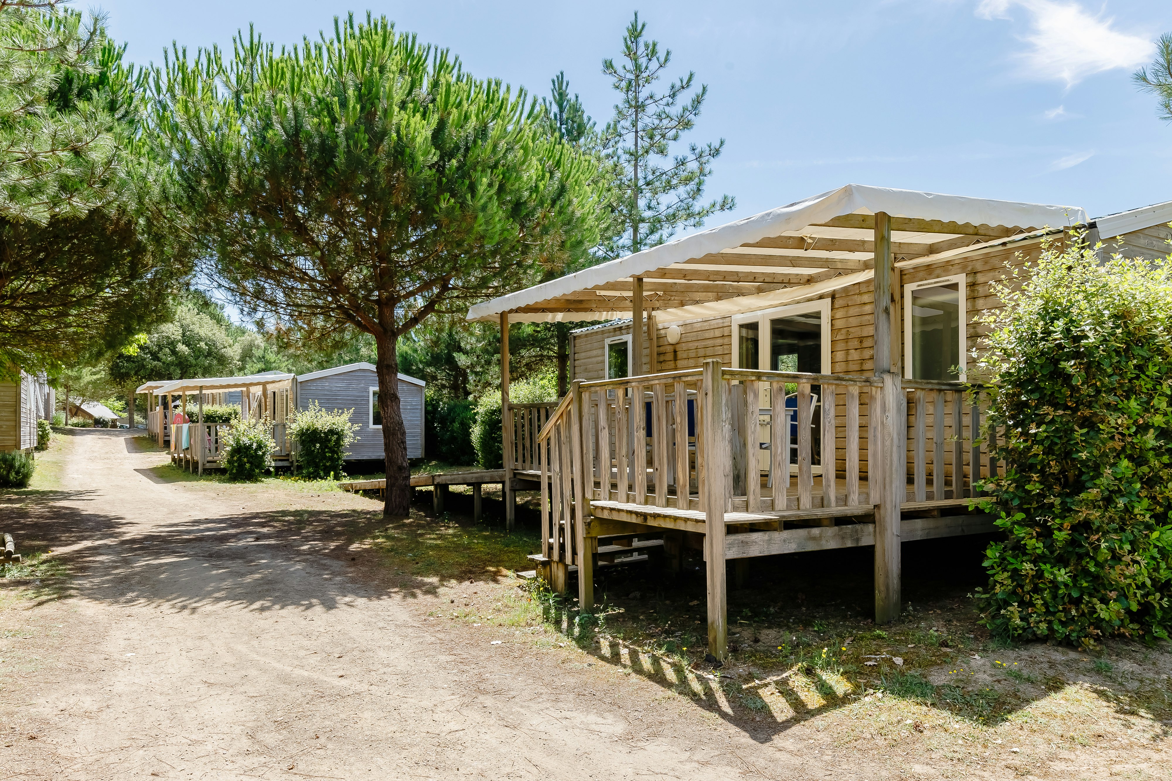 Camping Demoiselle Plage  Les Demoiselles  - Mobilheime auf dem Campingplatz