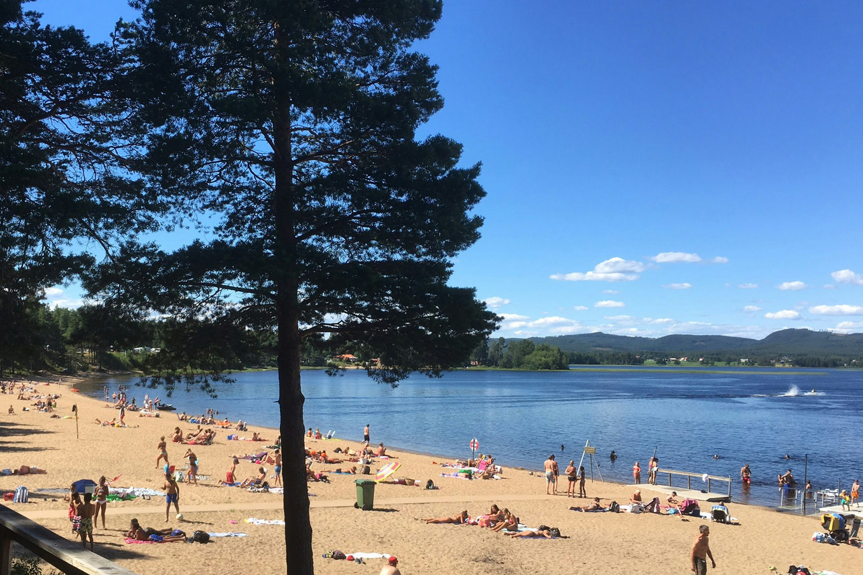 Ljusdals Camping - Strandbereich auf dem Campingplatz