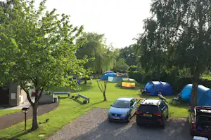 Long Hazel Park - Luftaufnahme vom Zeltplatz auf dem Campingplatz
