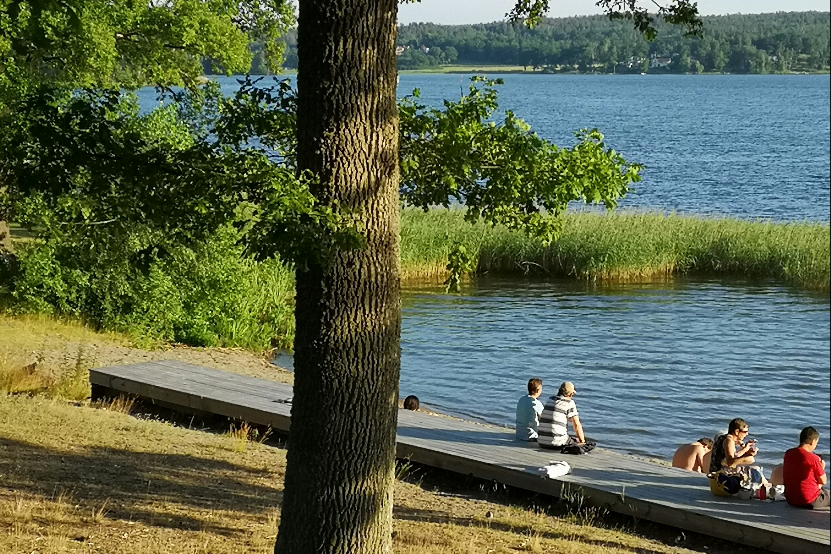 Mariefreds Camping - Badestrand auf dem Campingplatz