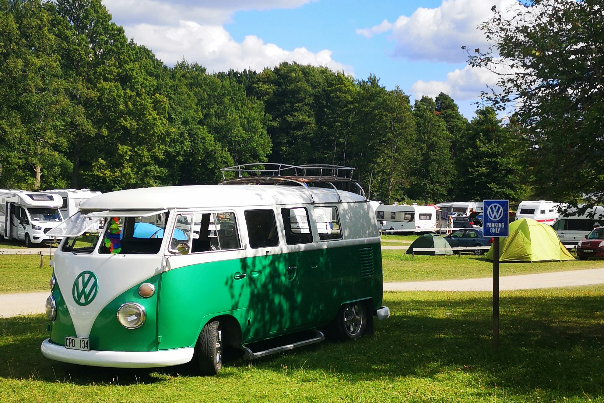 Mariefreds Camping - Standplatzwiese auf dem Campingplatz