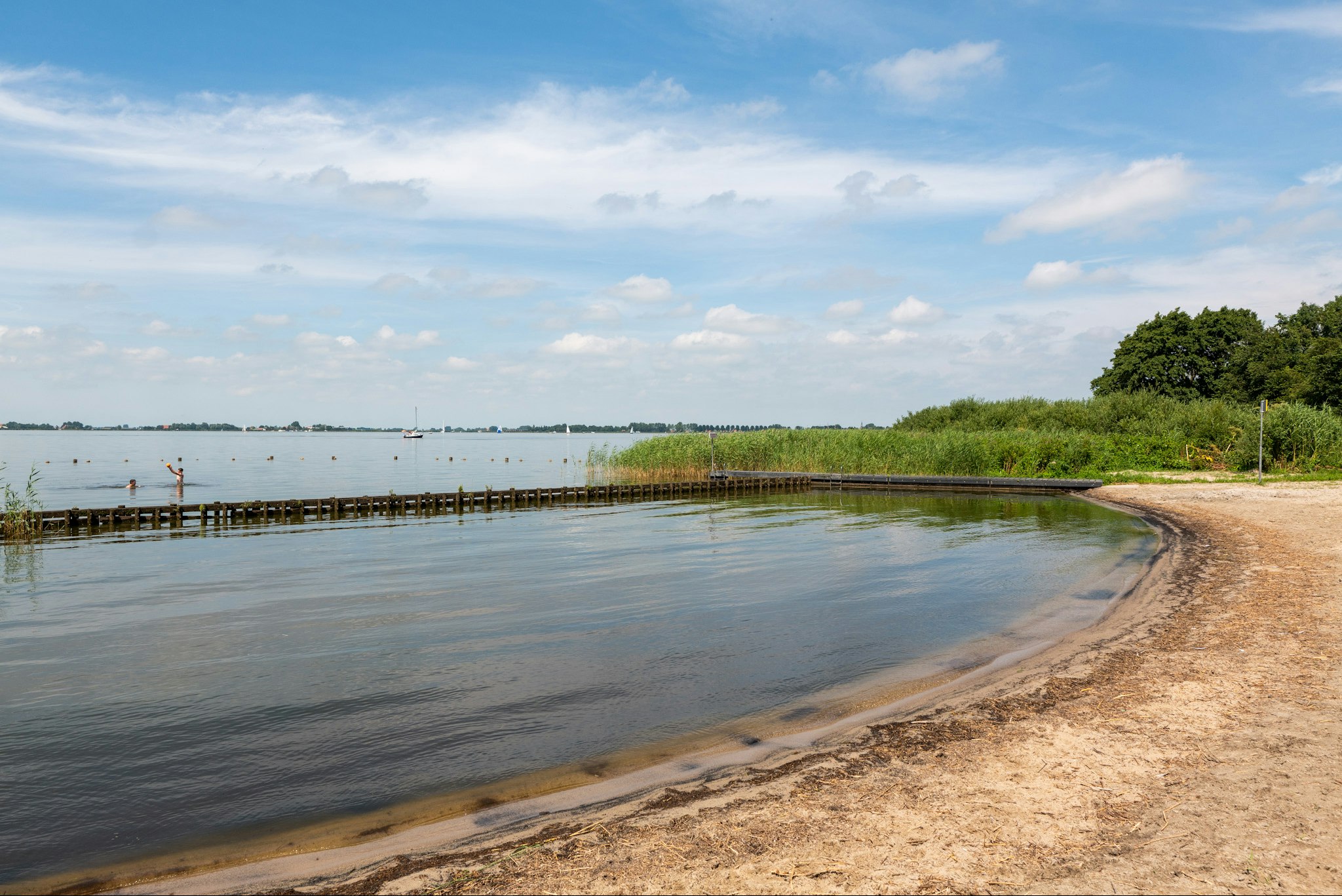 Campingplaats Indijk  Camping Indijk - Blick auf den Strand am Campingplatz