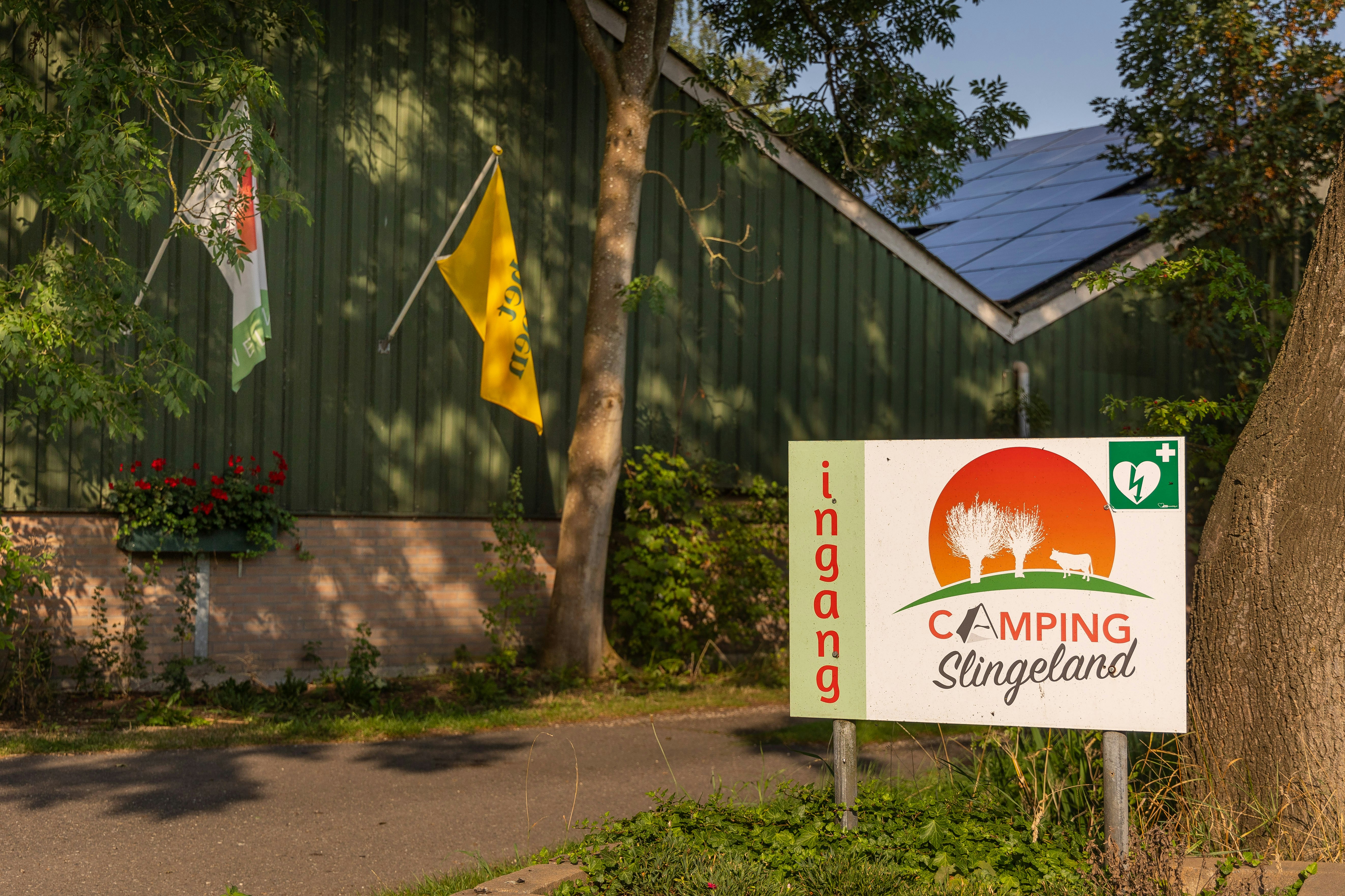 Camping Slingeland  Mini Camping Slingeland - Eingang des Campingplatzes