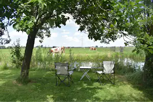 Minicamping Boerderij Hazenveld - Entspannung mit Blick auf das Wasser und die Kühe-