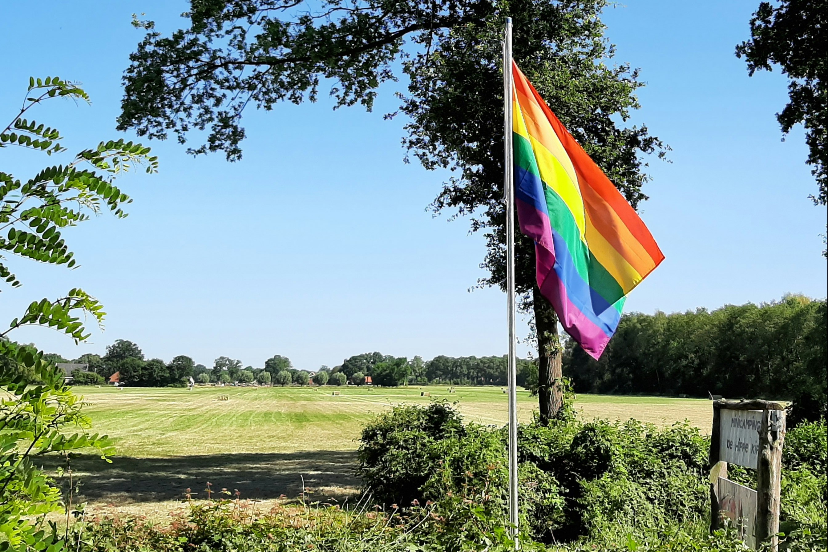 Minicamping de Hippe Kip - Blick in die Umgebung des Campingplatzes