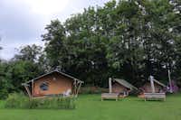 Minicamping De Loenense Brug - Glamping-Zelte umgeben von Bäumen