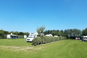 Minicamping De Vuurtoren - Blick auf die Stellplätze auf der Wiese