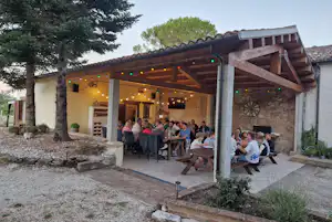 Camping il Tramonto - Terrasse auf dem Campingplatz