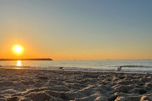 Minicamping 't Hof Welkom - Sonnenuntergang über dem Meer