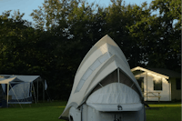 Minicamping & Theeschenkerij 't Oegenbos - Mobilheime und Zelte auf der Wiese