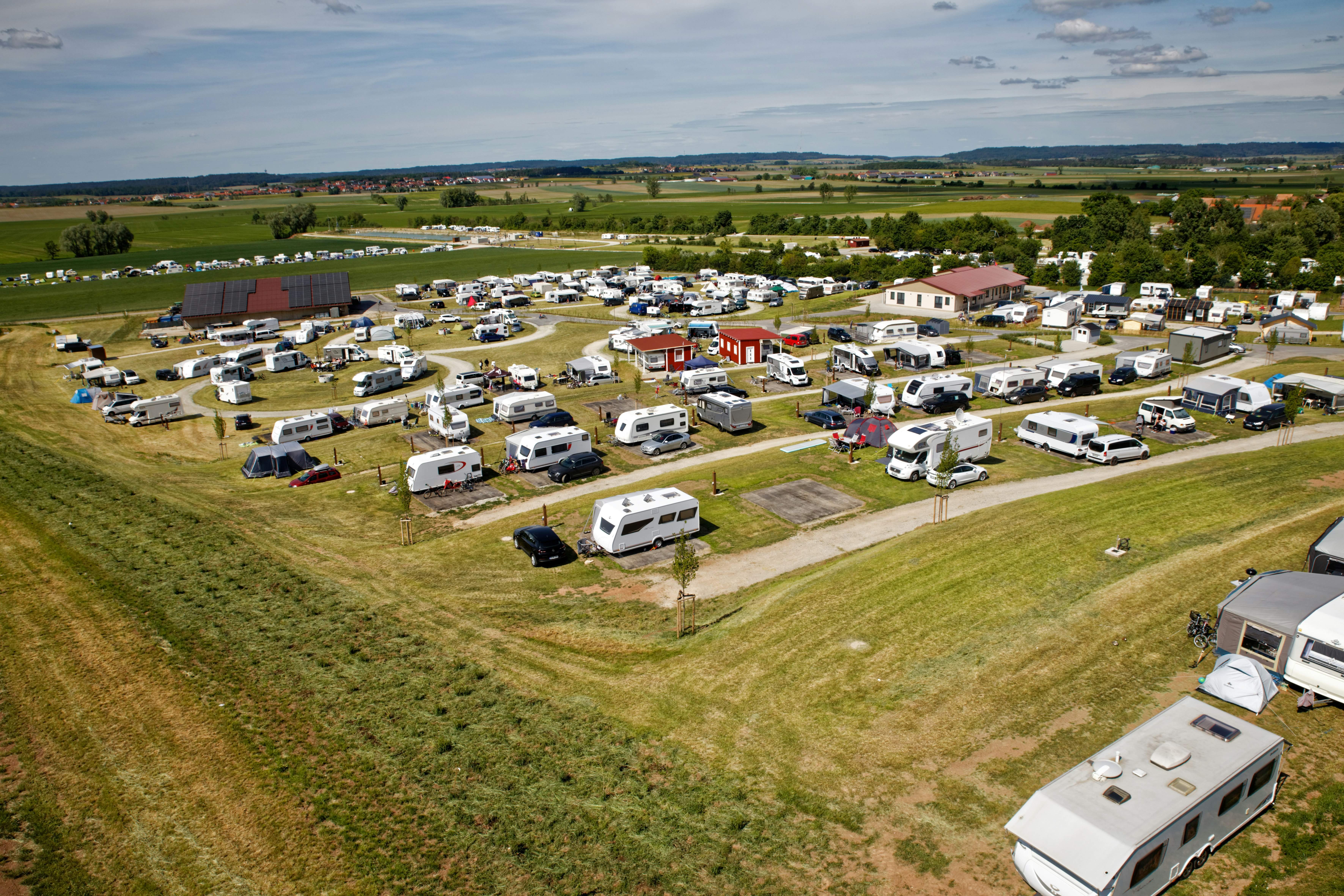 Mohrencamp - Blich auf das Gelände vom Campingplatz von oben