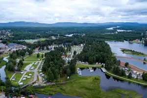 First Camp Moraparken – Dalarna - Campingplatz aus der Vogelperspektive