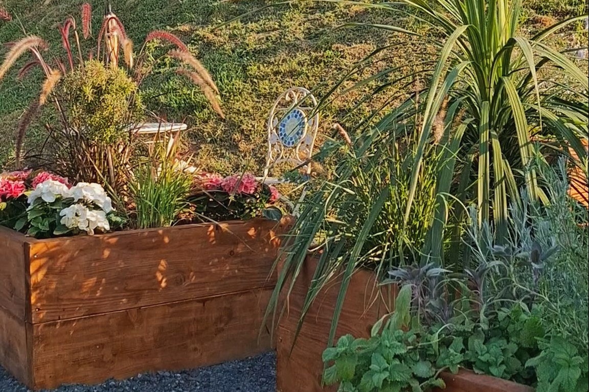 My Little Swan - Bepflanzung auf dem Campingplatz