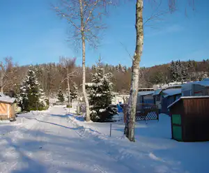 Natur-Camping Seewirt - Winterliche Ansicht des Campingplatzes