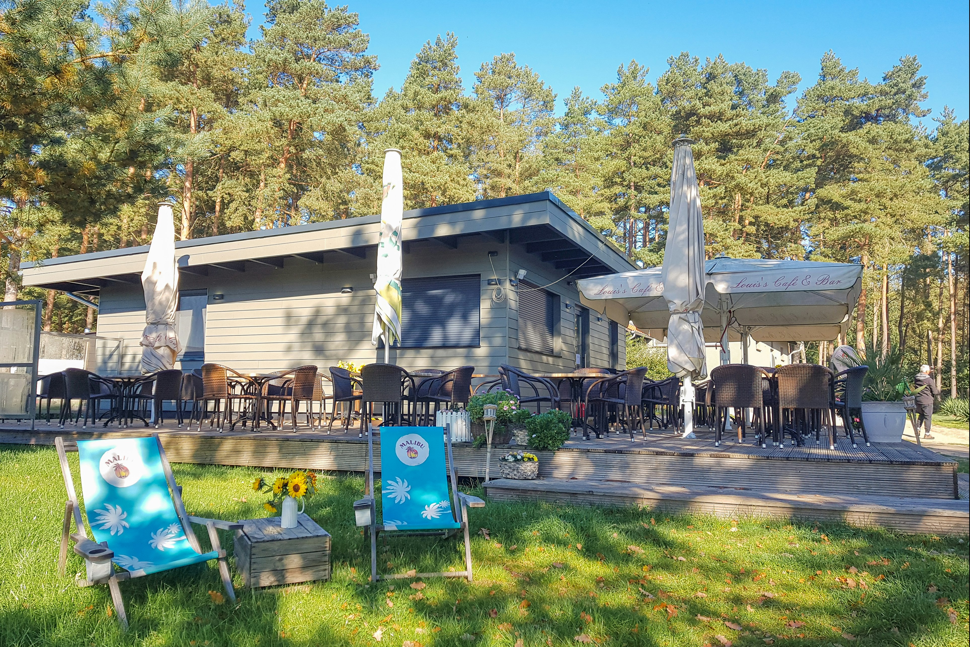 Genuss-Ferien Strandcamping Jabeler See  - Restaurant mit Terrasse auf dem Campingplatz