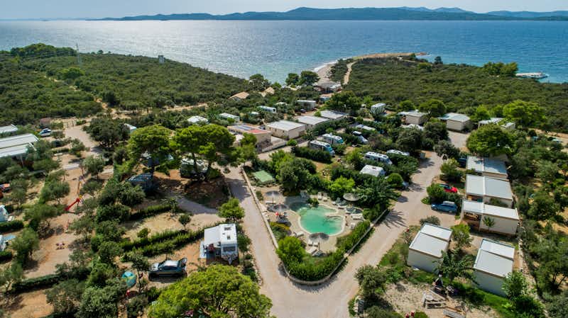 Camping Ugljan Resort - Blick auf das Campingplatzgelände aus der Vogelperspektive