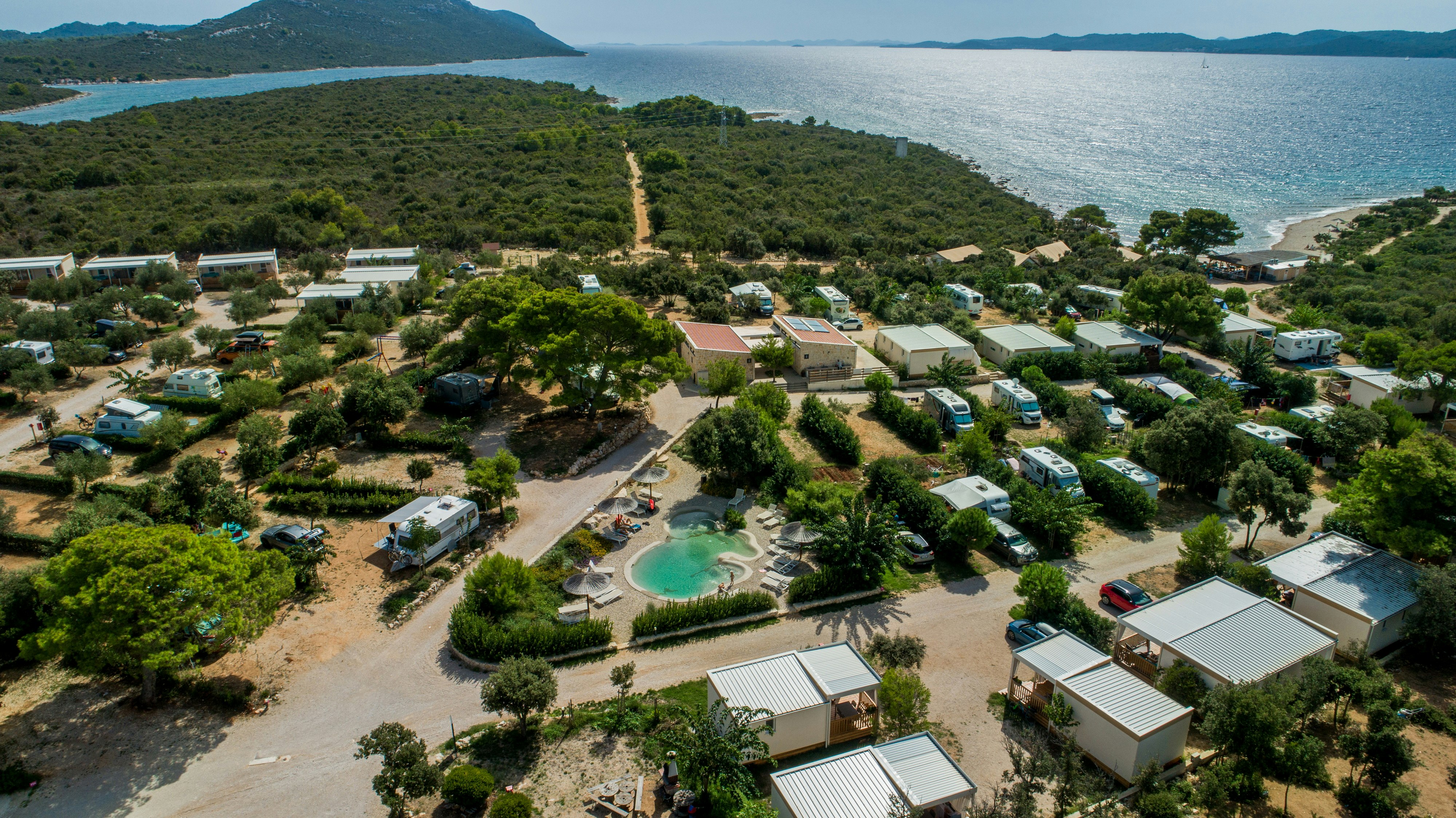 Camping Ugljan Resort - Luftaufnahme des Campingplatzes