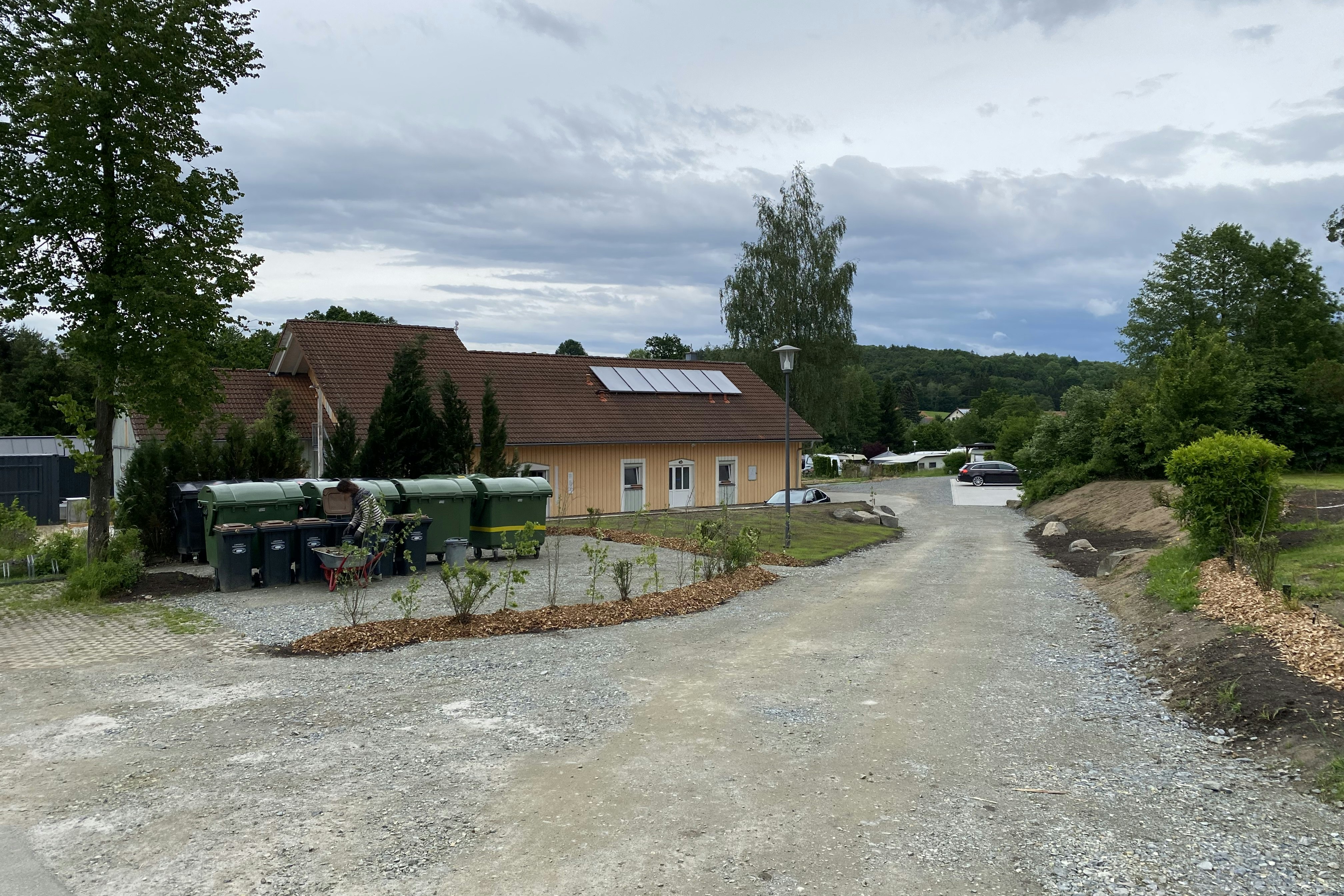 NaturCamp Steinwald - Einfahrt des Campingplatzes