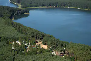 Naturcamping am Großen Pälitzsee - Campingplatz aus der Vogelperspektive