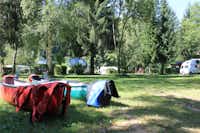 Naturcamping Braunsbach  - Kanus Stellplatz vom Campingplatz