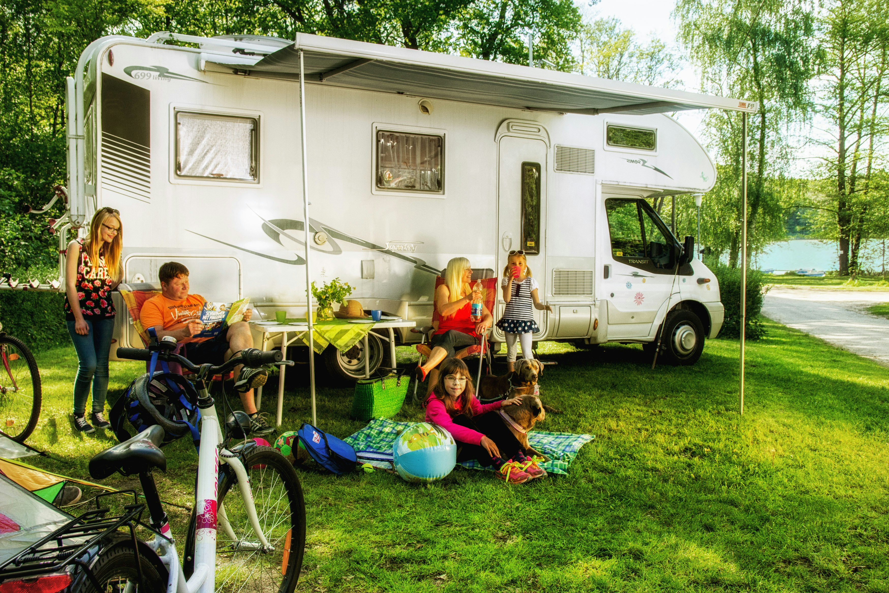 Naturcampingplatz am Springsee - Standplätze auf dem Campingplatz