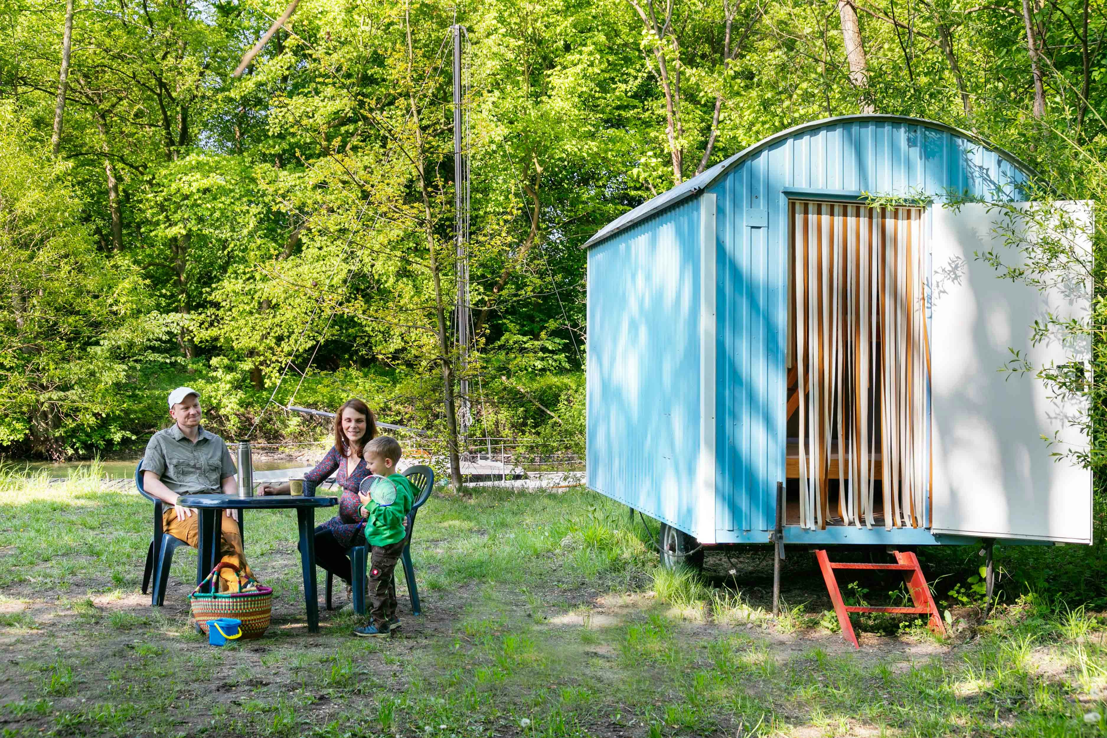 Naturcampingplatz Bolter Kanal - Schäferwagen für 3 bis 4 Personen auf dem Campingplatz