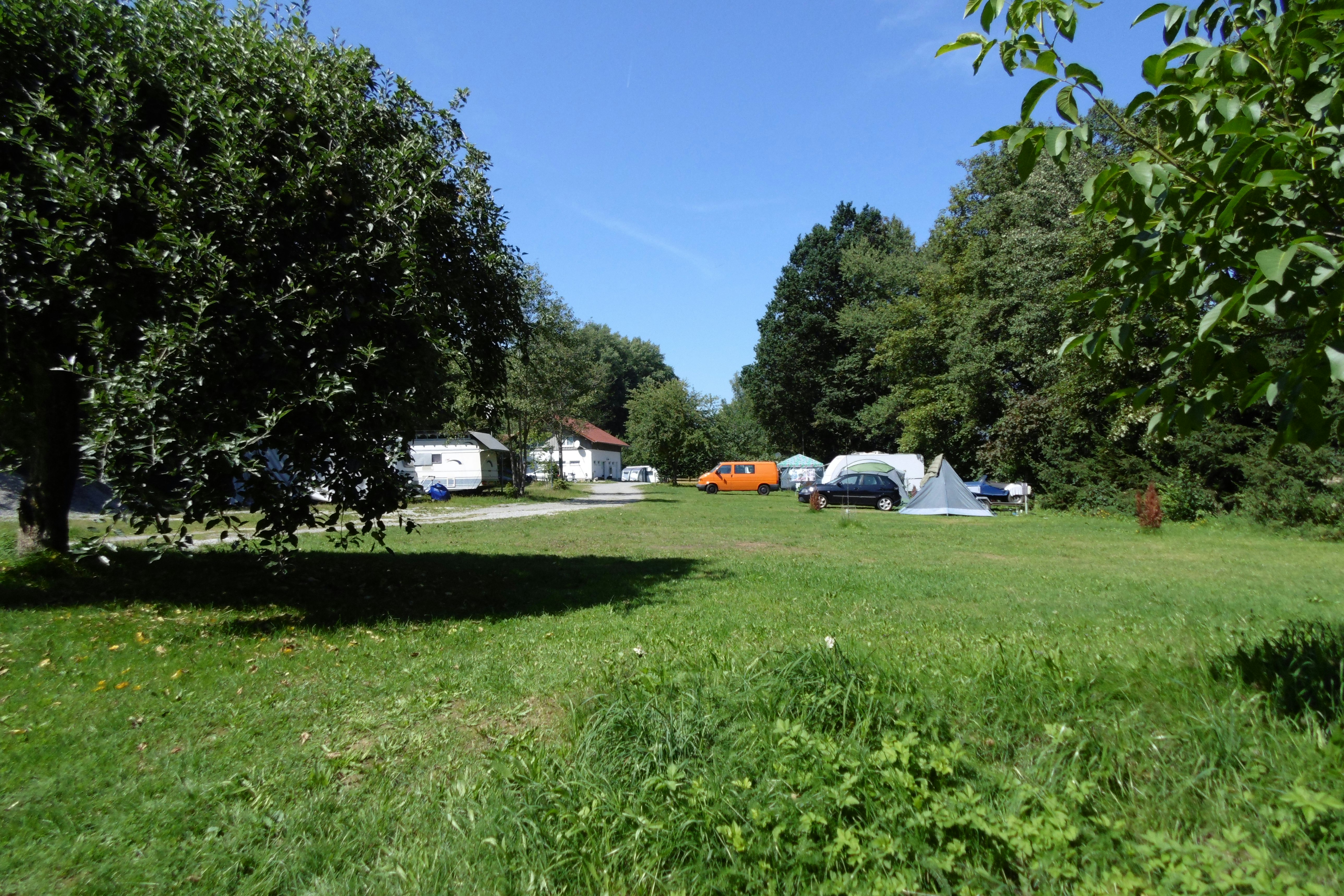 Naturcampingplatz Perlbach - Standplatzwiese auf dem Campingplatz