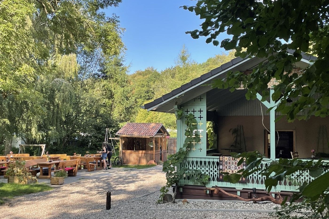 Naturcampingplatz Wrohe am Westensee  - Restaurant mit Terrasse auf dem Campingplatz