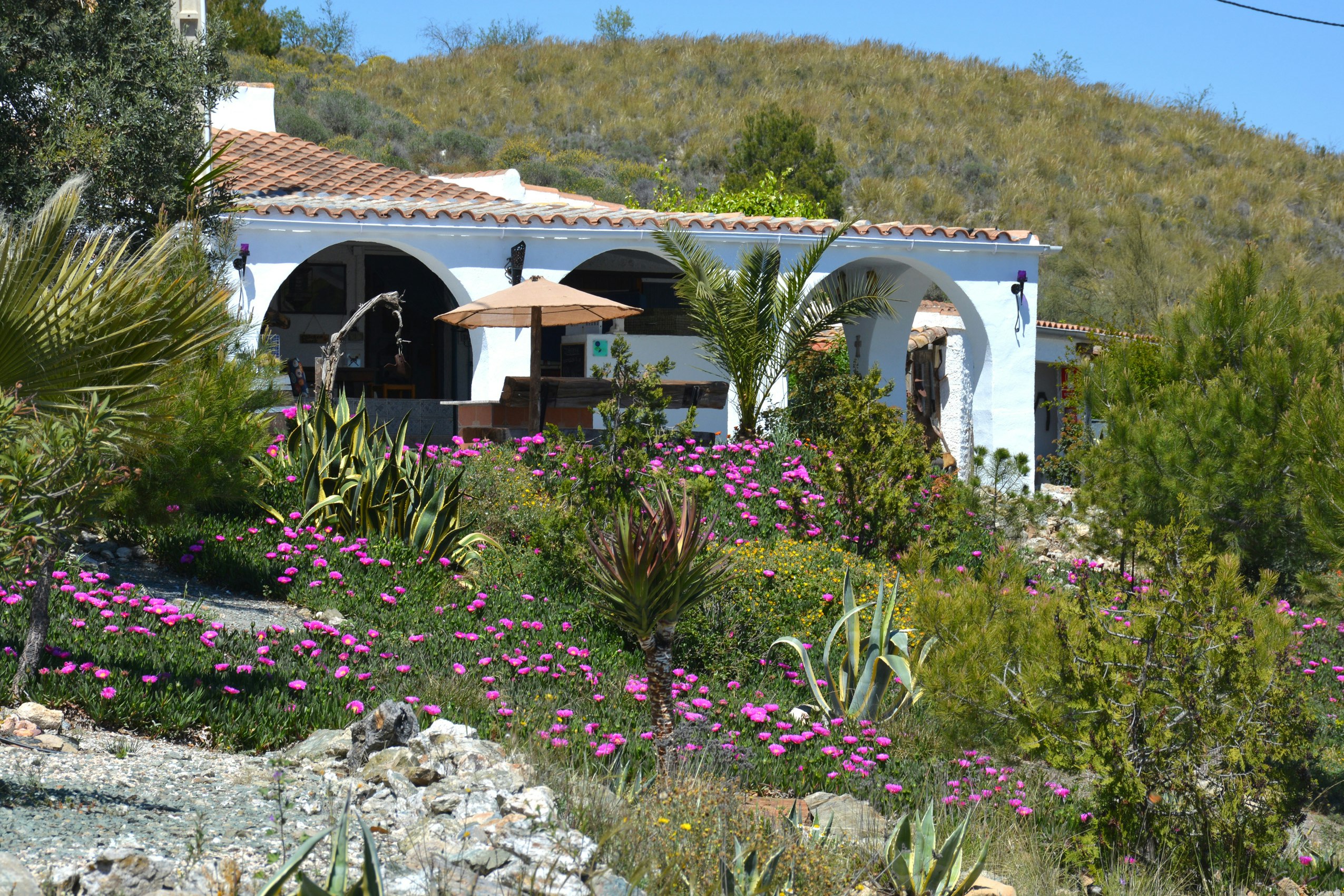 Naturistische Natuur Camping El Zorro - Terrasse des Campingplatzes