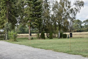 Naturresort Weserinsel - Blick auf die Standplätze auf der Wiese