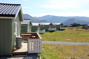 Nordkapp Camping - Mobilheime vom Campingplatz mit Veranda