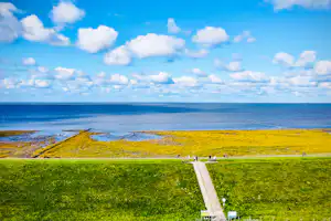 Nordsee-Camp Norddeich - Luftaufnahme des Campingplatzes