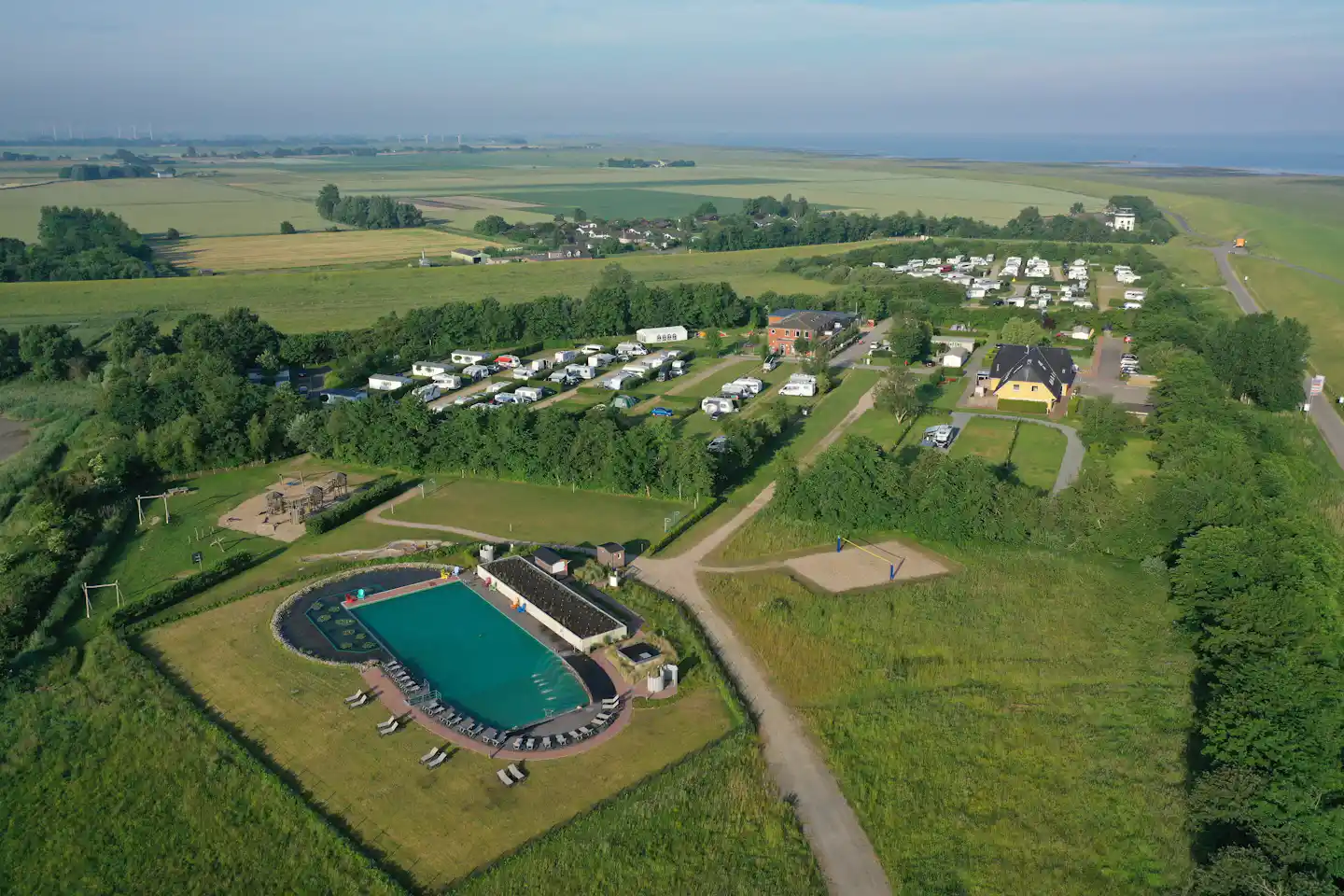 Nordseecamping Zum Seehund - Campingplatz aus der Vogelperspektive