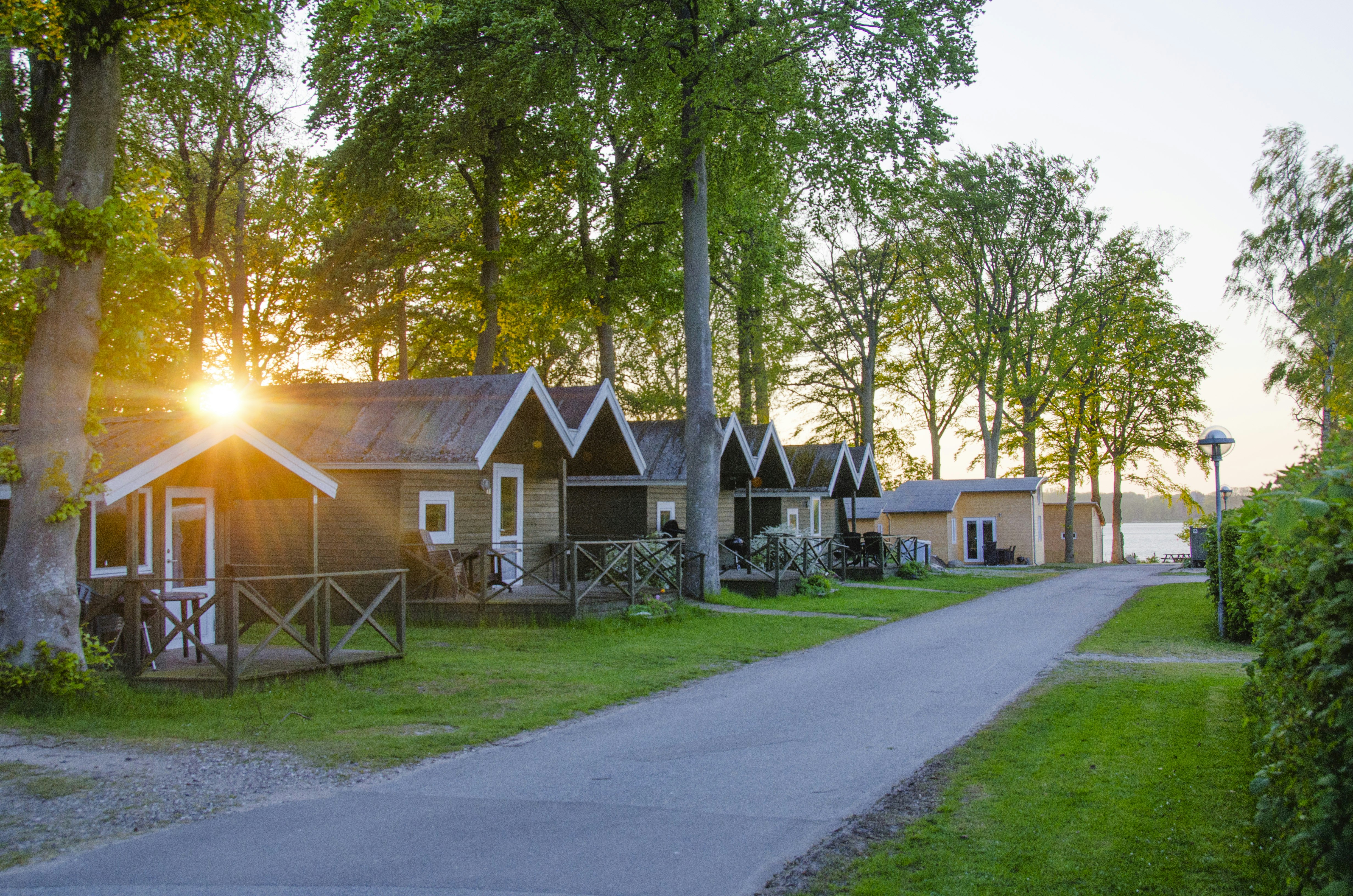 Nysted Strand Camping - Blick auf die Mobilheime auf dem Campingplatz