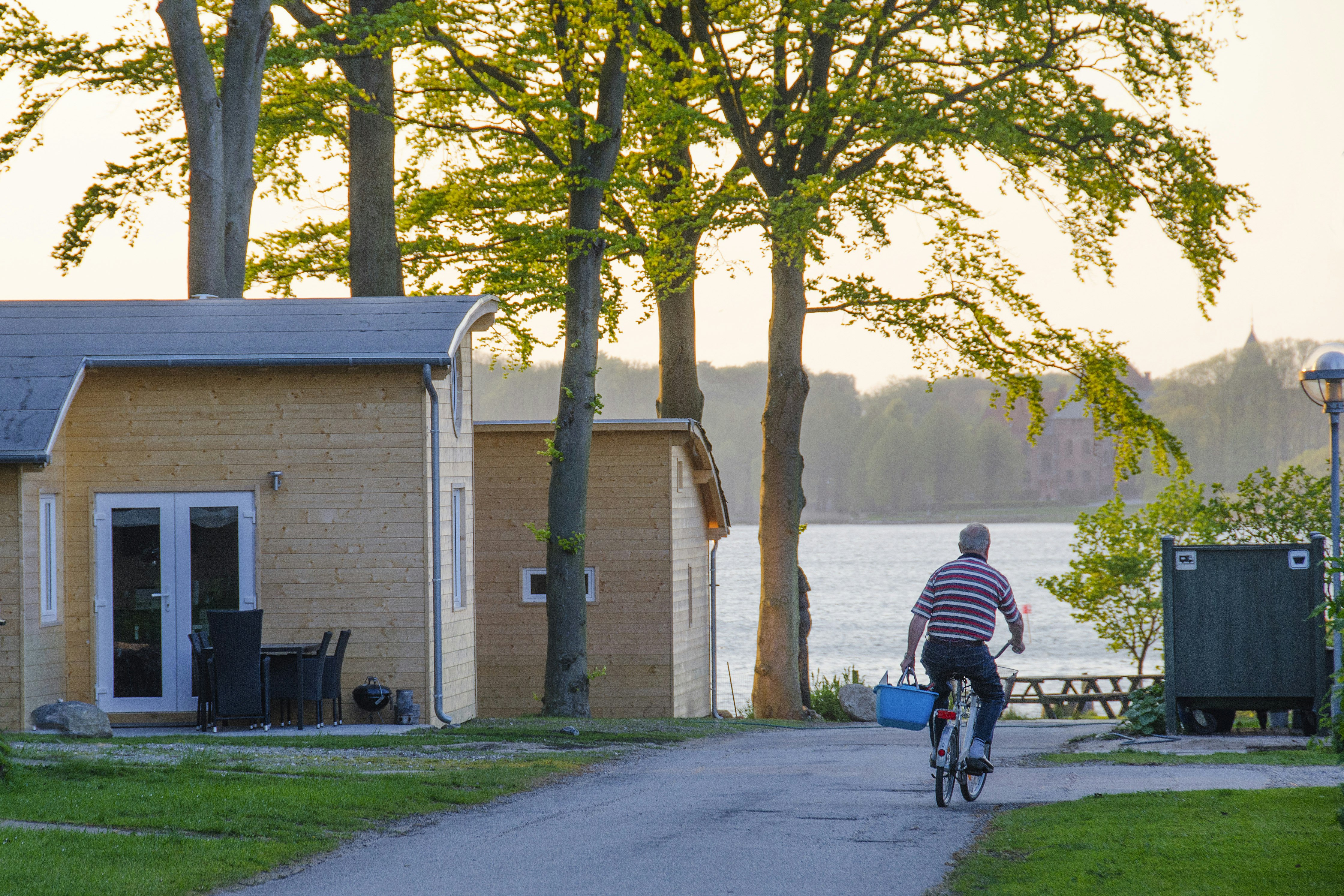 Nysted Strand Camping - Miethütten mit Blick auf das Wasser