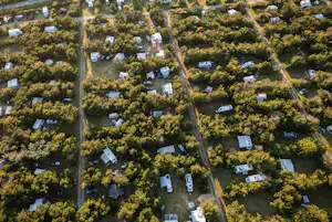 Nystrup Camping - Campingplatz aus der Vogelperspektive