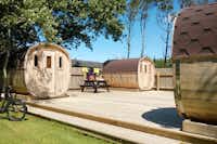 Nystrup Camping -  Mobilheime mit Terrasse auf dem Campingplatz