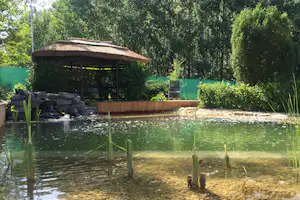 Öco-Camping & Glamping Tiszadada - Badeteich auf dem Campingplatz