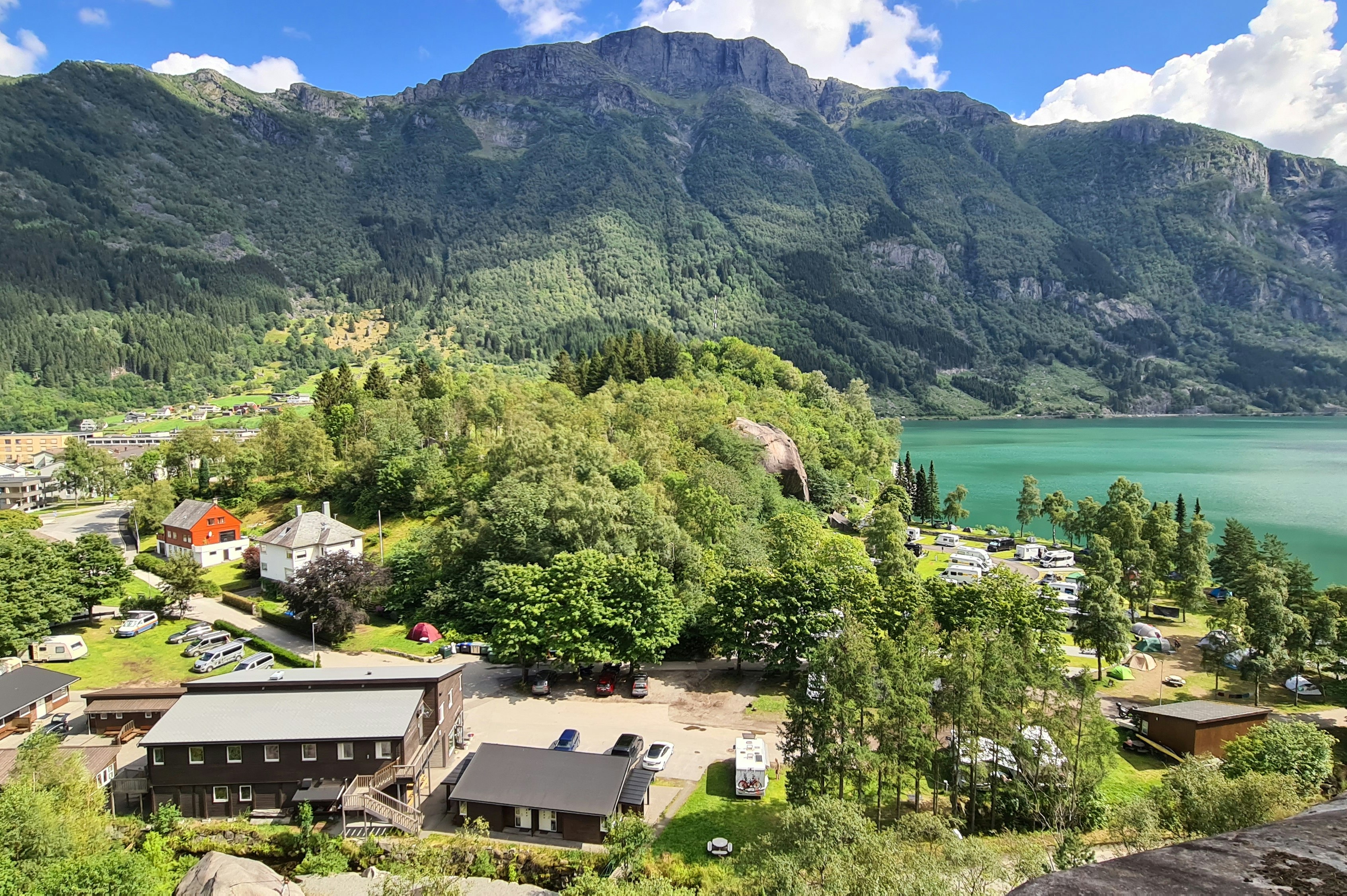 Odda Camping  - Luftaufnahme des Campingplatzes