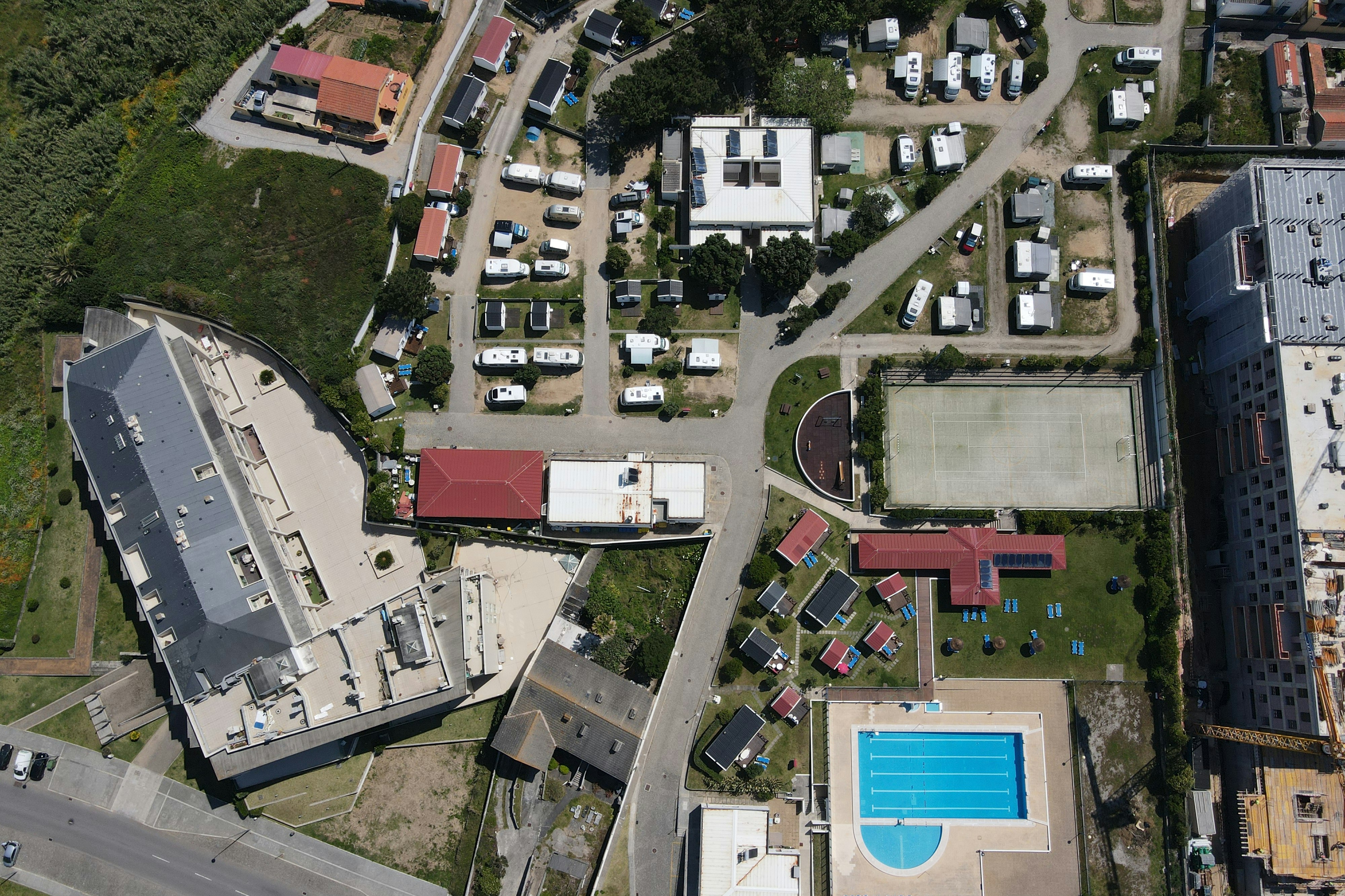 Camping ORBITUR Canidelo  - Campingplatz aus der Vogelperspektive