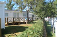 Camping ORBITUR Valverde  -  Mobilheime mit Terrasse auf dem Campingplatz
