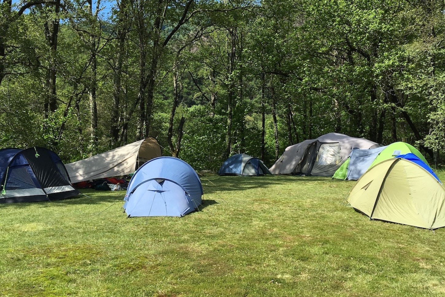 Ostello Camping Riposo  - Blick auf die Standplätze auf der Wiese