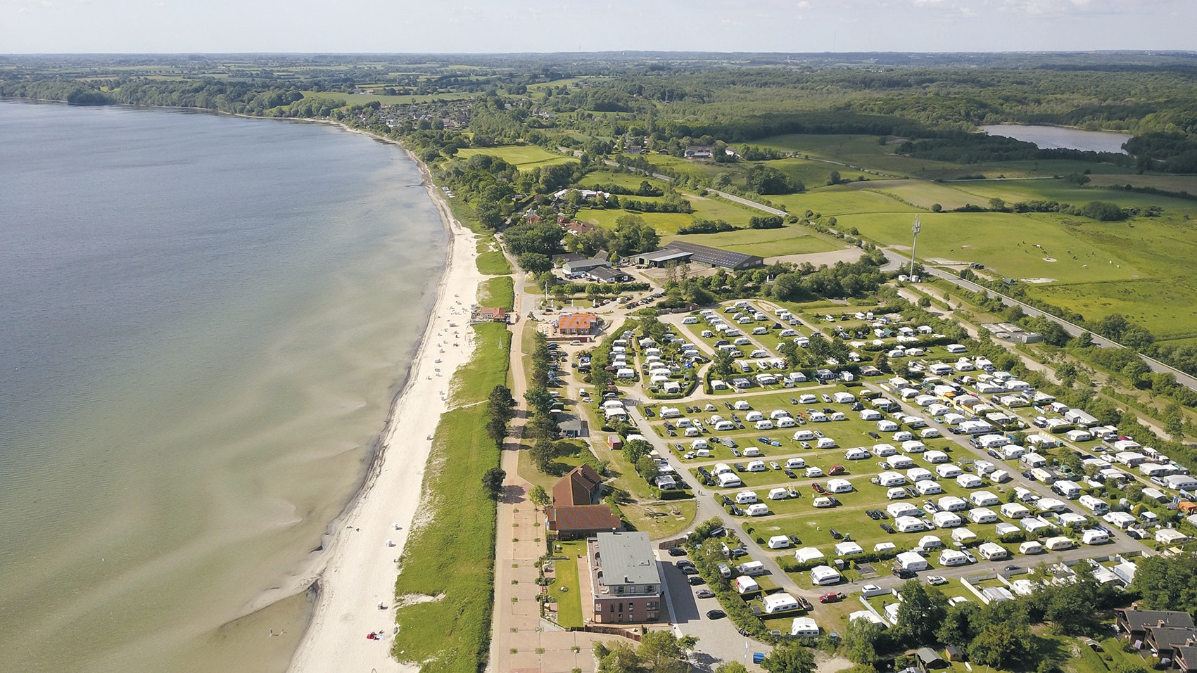 Ostseecamp Glücksburg-Holnis - Campingplatz aus der Vogelperspektive