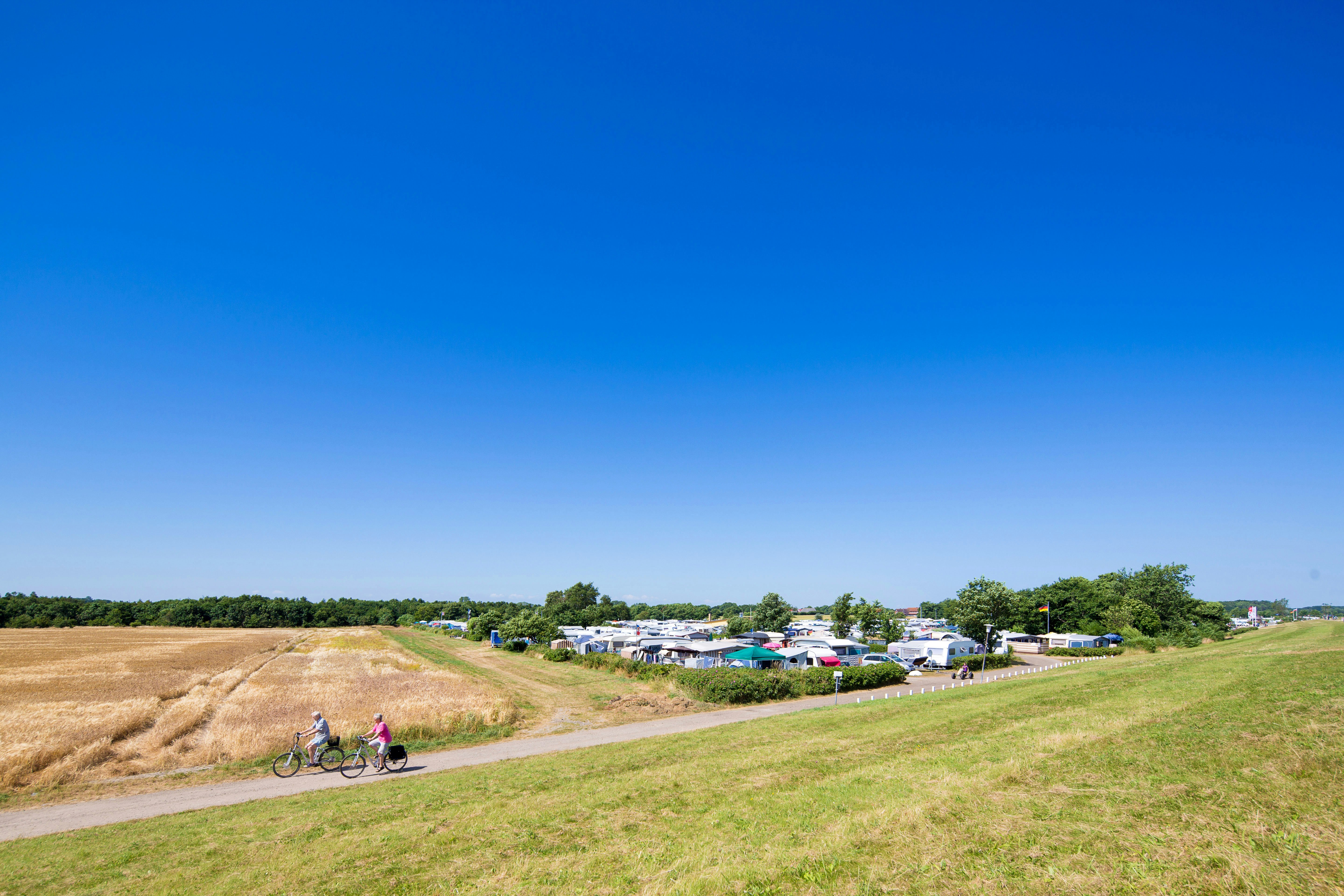 Ostseecamping Gut Oehe - Blick auf das Gelände vom Campingplatz und die Umgebung