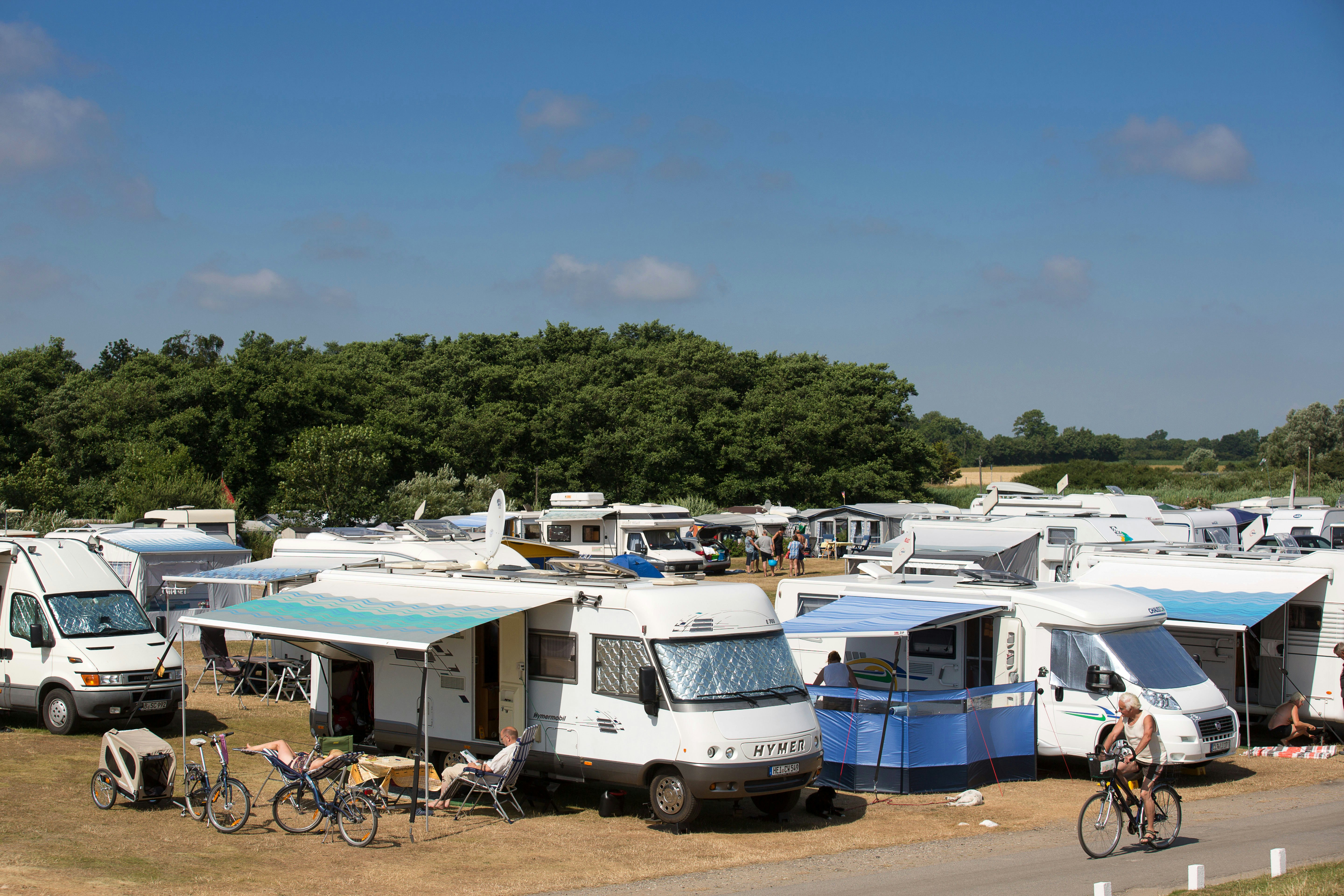 Ostseecamping Gut Oehe - Wohnwagenstellplätze für Camper auf dem Campingplatz