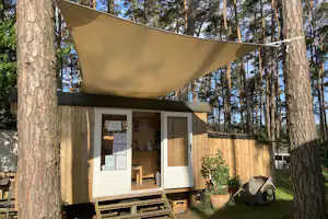 Ostseecamping Peenemündung in Freest - Blick auf die Rezeption des Campingplatzes